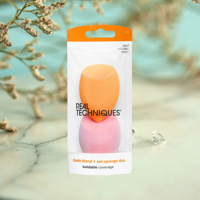 Real Techniques Iconic Blend + Set Sponge Duo Buildable Courage, RT-1993