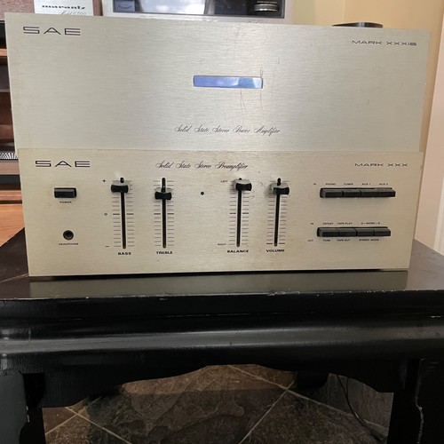 Vintage SAE Mark 30 Preamplifier & Mark 31B Stereo Power Amplifier Tested Pair