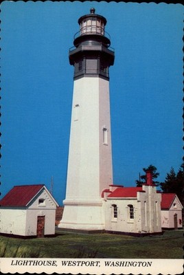 Westport Washington Beacon Lighthouse unused vintage postcard sku839