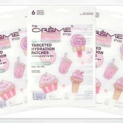 The Crème Shop Targeted Hydration Patches, Cica & Tea Tree, Set of 3, NIB