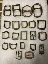 Vintage Lot Of Old Belt Buckles Some Broken Old See Photos Lot Of 21 Pcs.