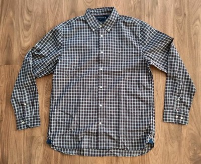 Tommy Hilfiger men's shirt size XL check multi-colored long sleeve 100% cotton New