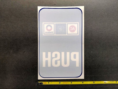''AC Delco...PUSH'' Vintage Original Racing Sticker Decal ** For Inside Window