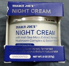 Trader Joe  s Night Cream 2oz  Irish Sea Moss  Fermented Mushroom  Unscented 