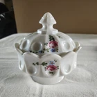 Vintage Westmoreland Milk Glass Candy Dish Or Trinket Dish With Floral Pattern