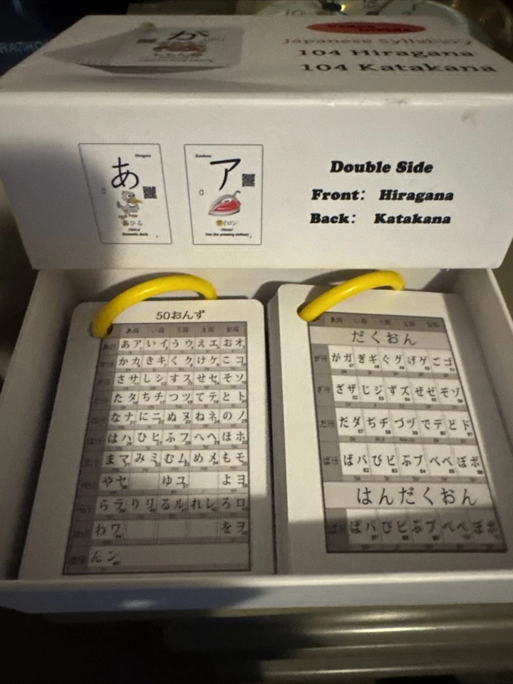 107 Japanese Hiragana and Katakana Syllabary Alphabet Flash Cards - Image 4 of 4