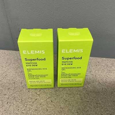 2x Elemis Superfood Matcha Eye Dew Refreshing Eye Gel .5oz/15mL Full NEW SEALED