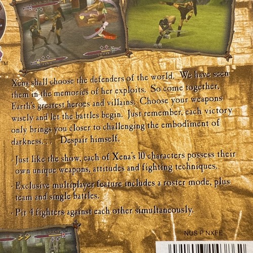 Nintendo 64 N64 Xena Warrior Princess Fate Original Box Manual Inserts Only 1996 - Picture 10 of 16