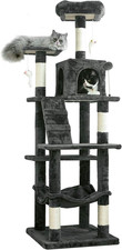 63.8 Inches Multi-Level Cat Tree for Large Cats with Sisal-Covered Scratching