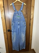 Vintage Key Denim Bib Overalls Mens W40 L30 100 Cotton Made Mexico Workwear