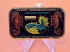 DT Mint 2015 Double Reverse Enameled UK Artist David Hill 1 Oz .999 Silver Bar