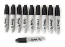 Sharpie Markers: 10ct Permanent Marker Lot: C...