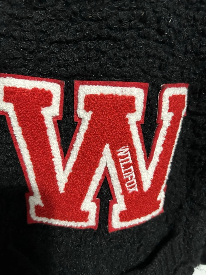 Wildfox 白色标签女式校队懒人莱特曼开衫毛衣 L 黑色 — 第 4/4 张图片