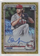 2020 Bowman Chrome Prospect Gold Shimmer Refractor 14/50 Ethan Lindow Auto 0c6