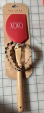 Rae Dunn : Red Silicone Valentine’s Day Spatula & Stainless Cookie Cutter Set