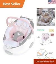 Pink Flora the Unicorn Infant Bouncer - Plush Seat with 8 Melodies  Vibrations