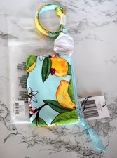 Vera Bradley Cotton Zip ID Case Lanyard Lemon Grove NWT Unopened