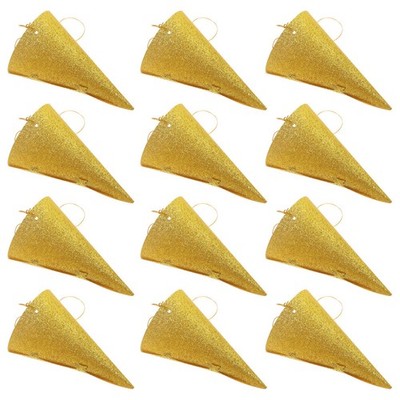 12 PCS Glitter Party Decoration Pink Cone Hats Birthday Caps Kids and Blowers