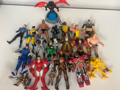 Vintage 1990s Action Figure Lot TMNT Batman Wrestling Transformers & MORE 20PC