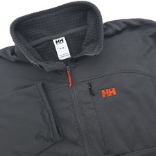 Helly Hansen Women's Medium Gray Waffle L:ined Full Zip Vertex Stretch Midlayer