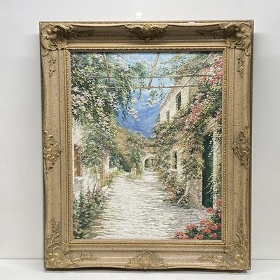 Deia Majorica Print on Canvas by Liliana Frasca Signed. 1997 Framed