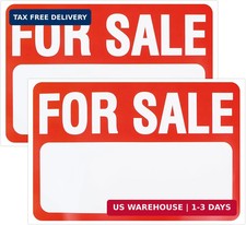 2 Pcs Car for Sale Sign 12" X 9" Self Adhesive Vinyl for Sales Signs Car Car S