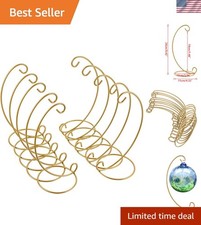 Pack of 10 Ornament Display Stand Holder Iron Hanging Rack for Hanging Globe ...