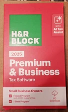 2025 H&R Block Tax Software Premium & Business Federal State PC/Windows Download