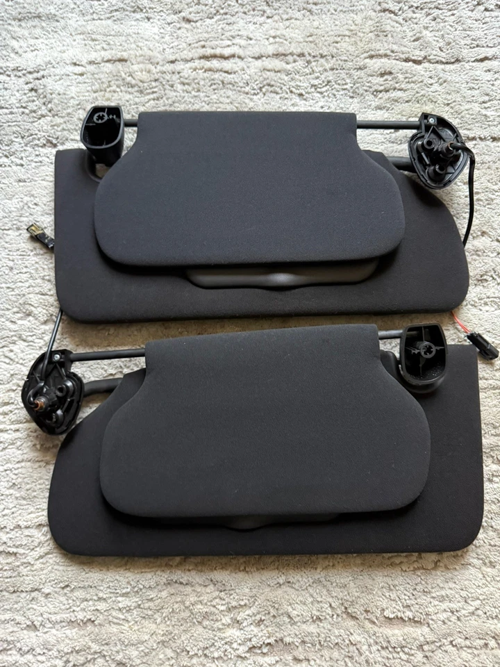 🔥 06-11 Juego de parasoles Cadillac DTS luz derecha/derecha negro parasoles OEM Foto 4 de 4