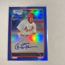 2012 Bowman Chrome Prospects Blue Refractor /150 Charlie Tilson #BCP94 Auto