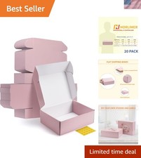 12x9x4 inches Shipping Boxes Set of 20, Pink Medium Corrugated Cardboard Gift...