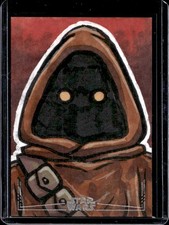 Marketplace image: 2026 Topps Chrome Star Wars Galaxy Rob Demers Jawa Sketch Cards #1/1