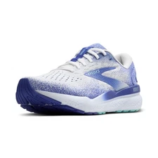 Brooks Women’s Ghost 16 Neutral Running Shoe - White/Amparo Blue/Limpet Shell -