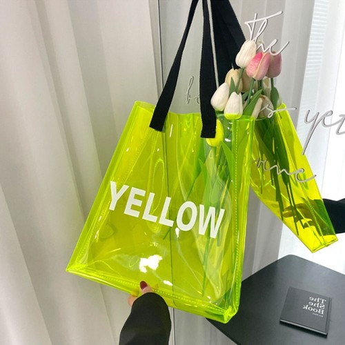Transparent Shoulder Bag Clear Shopping Bag Fashion Storage Bags Summer Travel - Picture 8 of 17