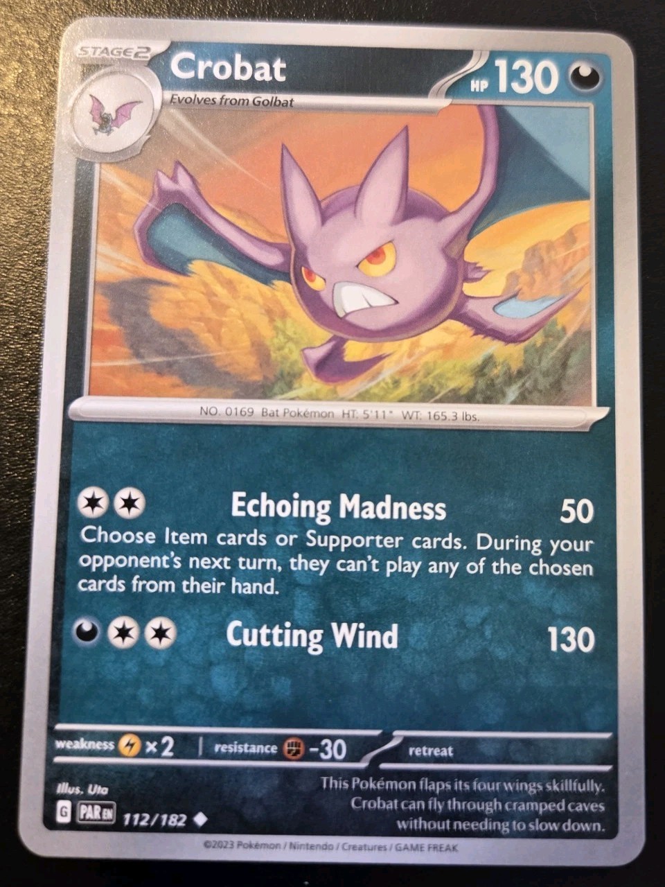 Crobat 112/182 Uncommon Scarlet & Violet: Paradox Rift Pokemon TCG