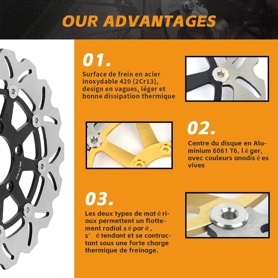 Disque de frein Avant Arrière Plaquettes pr Suzuki GSF600 Bandit S SV650 S 99-02 - Image 3 of 4