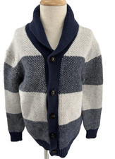 GAP Blue Gray Wool Blend Youth Boys Cardigan Knit Sweater Medium