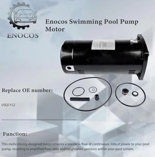 USQ1152 115/230V Single Speed Swimming Pool Pump Motor Fits Sta-Rite Challenger - Image 3 of 4