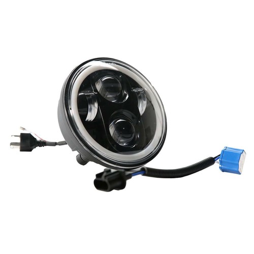 Par de faros LED redondos de 5,75" 5-3/4 pulgadas DRL ojos de ángel haz proyector H4 DOT - Imagen 7 de 12