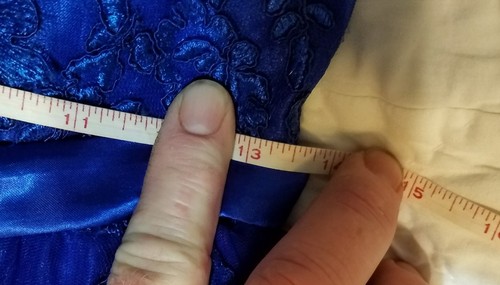 Babyonlindress Damen durchsichtig rückenlose Abendkleider Netz Tüll formell blau (XS) - Bild 12 von 12
