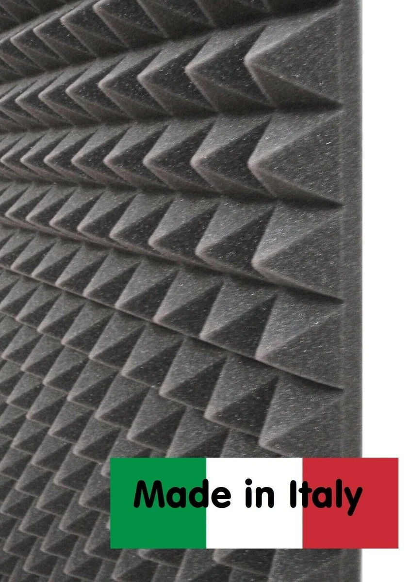 Pannello Fonoassorbente Piramidale In Poliuretano 100x100x10 Cm, Correzione Acustica E Isolamento Per Studi E Ambienti