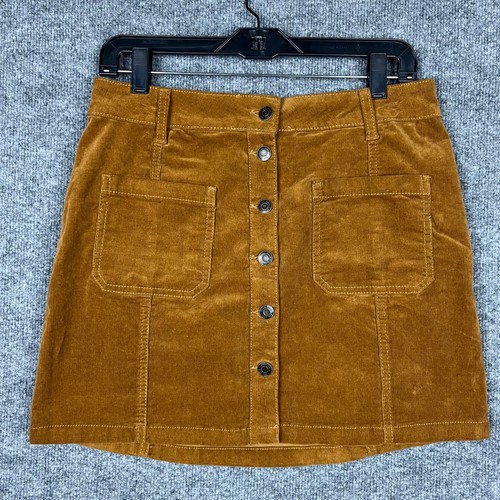 NWT Mudd Junior SZ 11 FLX Stretch Mini Skirt Short Button Corduroy