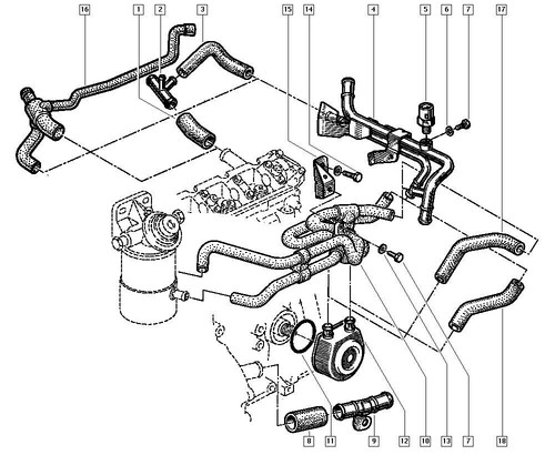 Sleeve Radiator Cooling for Renault 19 R19 Auto Parts Original - Picture 2 of 2