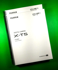Owners Manual for Fujifilm X-T5 Camera 432 Pages W/Clear Covers!