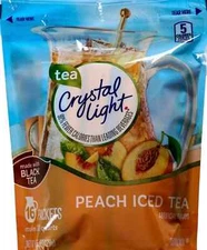 Crystal Light Peach Iced Tea Drink Mix USA, 16 Pitcher Packets