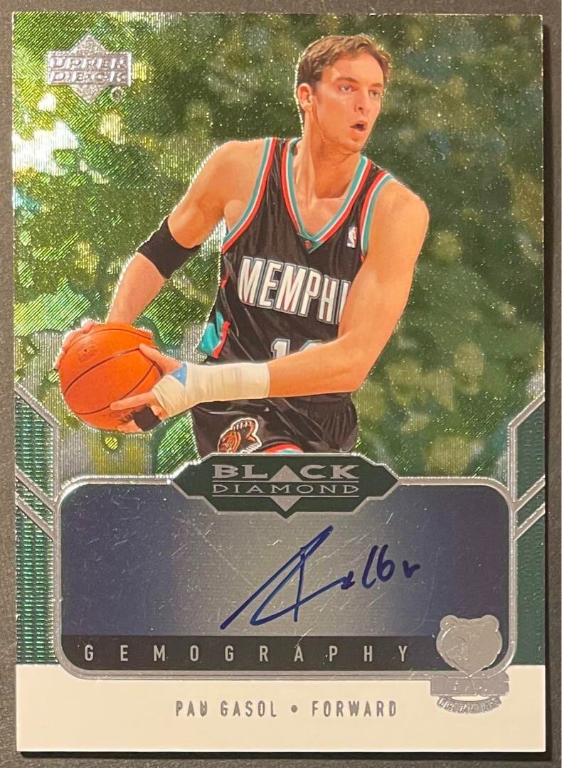 Pau Gasol 2004-05 UD Black Diamond Gamography On Card Auto 