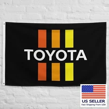 Toyota Racing 3x5 ft Flag TRD Supra Camry Tacoma Tundra Banner Vintage JDM Sign