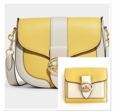 COACH Georgie Saddle Bag In Colorblock & Wallet Set $528.00 | eBay