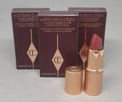 3x Charlotte Tilbury Matte Revolution ""Walk Of No Shame"" Mini-Lippenstifte (3x1,1g)