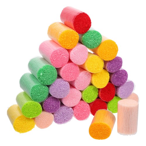 30 Pcs Colorful Rug Segments Wool Making Yarn Ball Pendant Latch Hook Precut